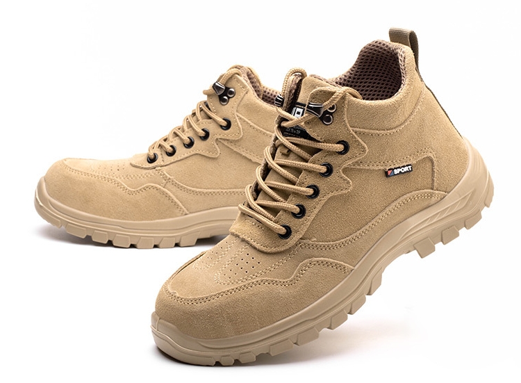 Suede Leather PU Outsole Steel Toe Safety Shoes JX-111