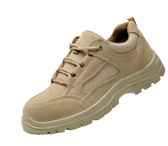 Suede Leather Canvas Upper Steel Toe Safety Shoes JX-112