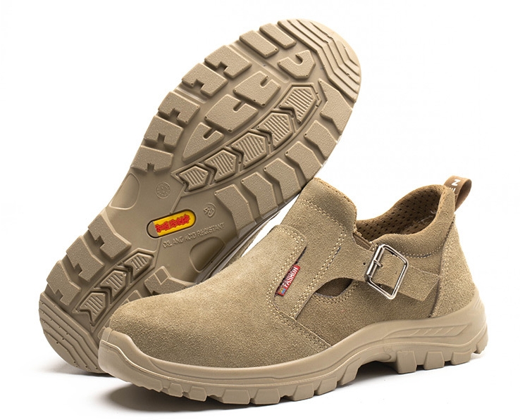  Suede Leather PU Outsole Steel Midsole Safety Shoes JX-659