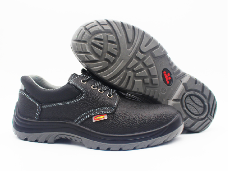 Embossed Leather PU/PU Outsole Safety Shoes JX-601P