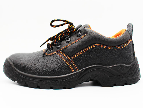 Embossed Leather PU Outsole Steel Midsole Safety Shoes JX-603P