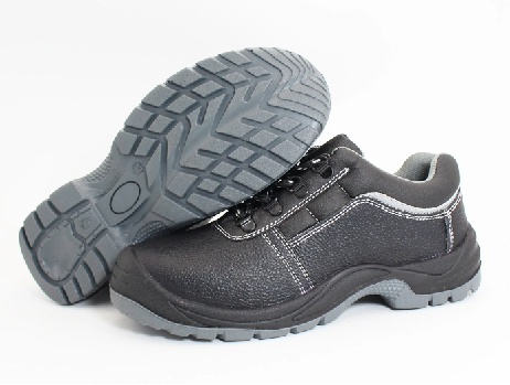 Embossed Leather PU Outsole Steel Toe Safety Shoes JX-8118