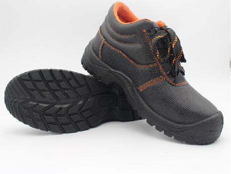 Embossed Leather PU Outsole Steel Toe Safety Shoes JX-801P