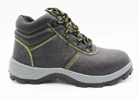 Embossed Leather PU Outsole Steel Toe Safety Shoes JX-804P