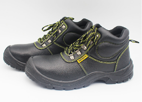 Embossed Leather PU Outsole Steel Toe Safety Shoes JX-802P