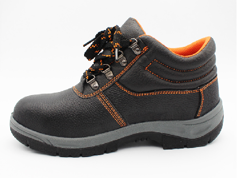 Embossed Leather PU Outsole Steel Toe Safety Shoes JX-805P