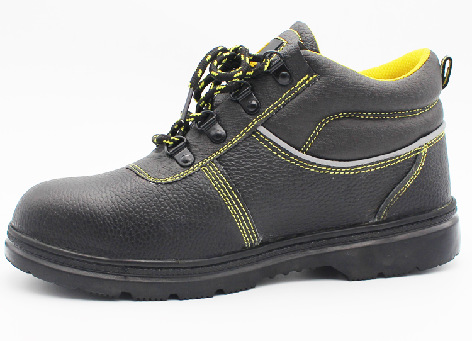 Embossed Leather PU Outsole Steel Toe Safety Shoes JX-808P