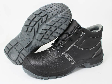 Embossed Leather PU Outsole Steel Toe Safety Shoes JX-8128