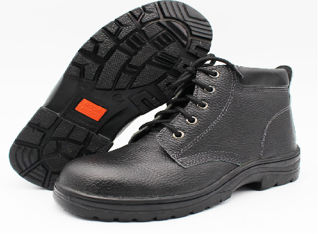Embossed Leather  PU Outsole Safety Shoe