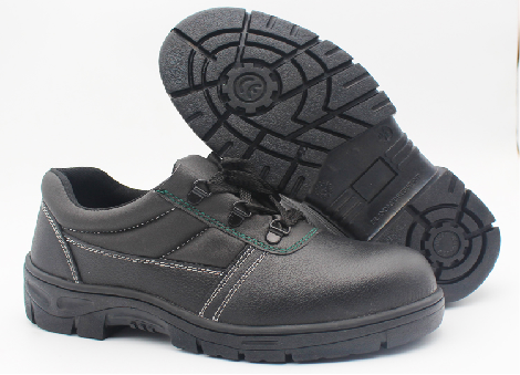 Embossed Leather Rubber Outsole Safety Shoes JX-630