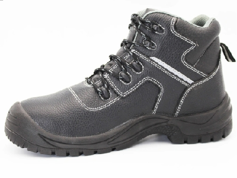 Embossed Leather PU/PU Outsole Safety Shoes