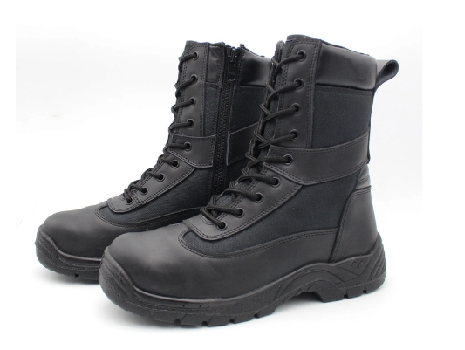 Smooth Leather PU Outsole Military Boots